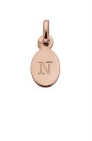 KA Oval Letter N, 18K Rose Gold Vermeil